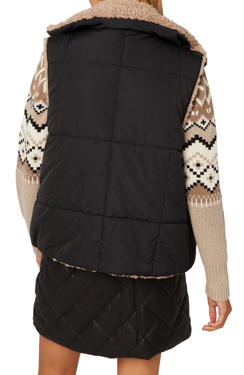 Alp N Rock Sonja Reversible Water Repellent Quilted & Faux Shearling Vest, Alternate, color, 