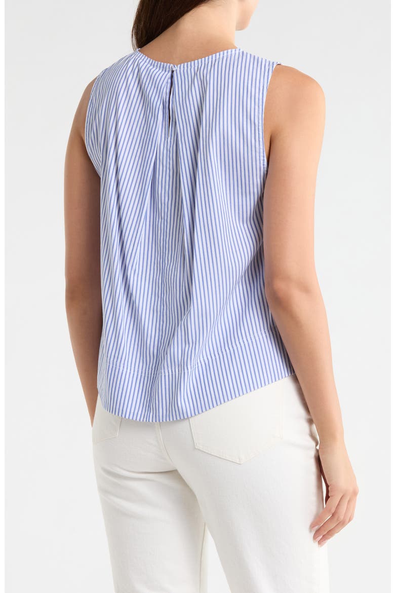 Suki Sleeveless Cotton Top, Alternate, color, BLUE AND WHITE STRIPE