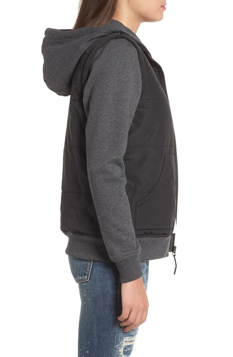 RVCA Eternal Mixed Media Hoodie, Alternate, color, 