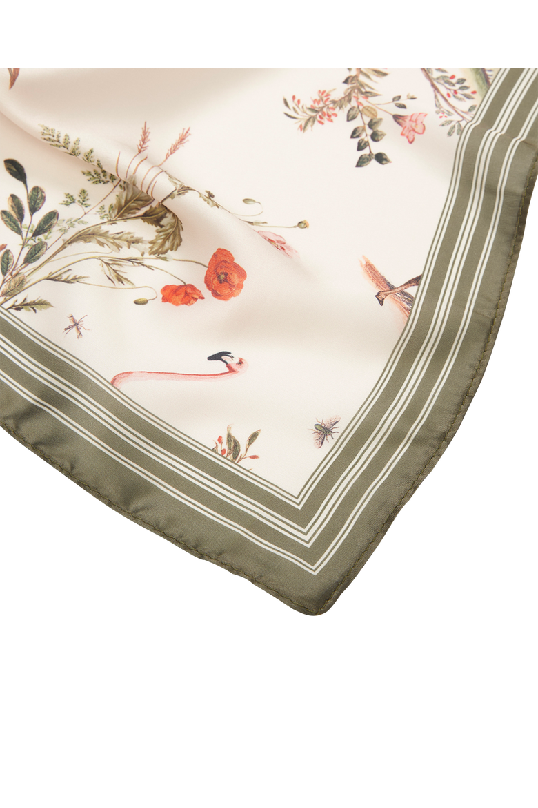 Wonderland Toile Silky Scarf, Alternate, color, Cream