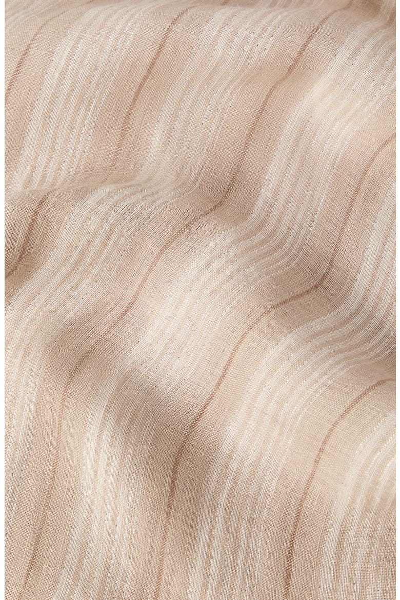 Sparkling linen scarf, Alternate, color, Beige
