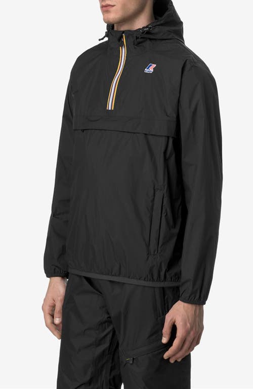 K-way Le Vrai 4.0 Leon Water Repellent Anorak In Black Pure