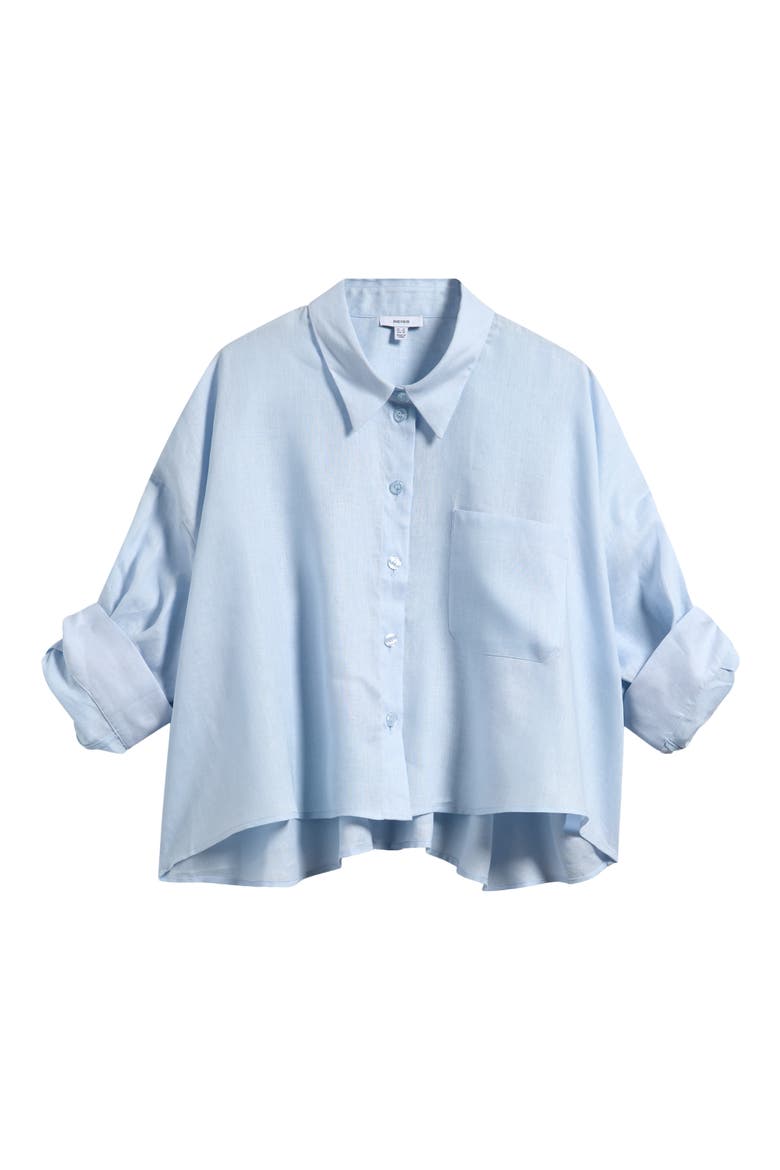 Solena Linen Top, Main, color, LIGHT BLUE