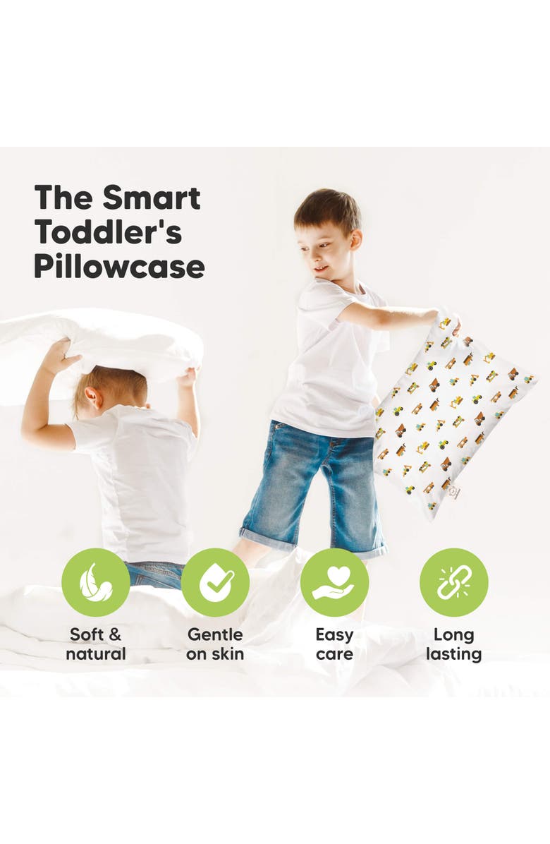 KeaBabies 2-Pack Printed Toddler Pillowcase 13X18", Alternate, color, Construction