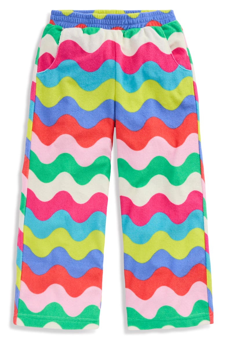 Wide Leg Toweling Trousers, Main, color, MULTI WAVE STRIPE