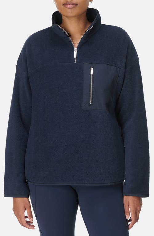 Sweaty Betty Mallow Fleece Half-zip Pullover In Blue