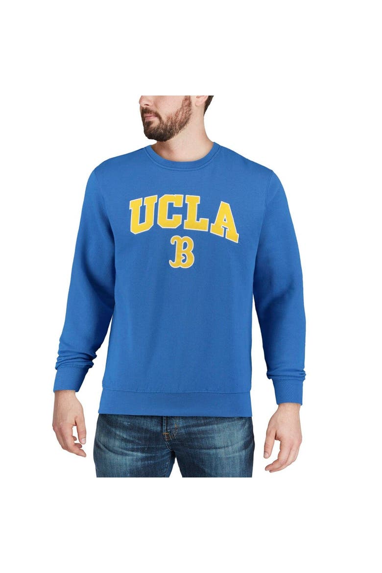 Men's Colosseum Blue UCLA Bruins Arch & Logo Crew Neck Sweatshirt, Alternate, color, Blue
