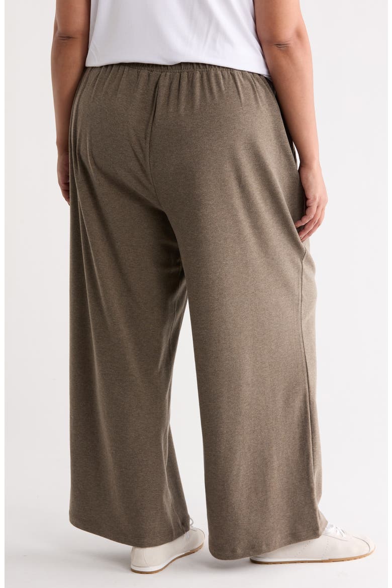 Drawstring Waist Wide Leg Pants, Alternate, color, HEATHER TOAST