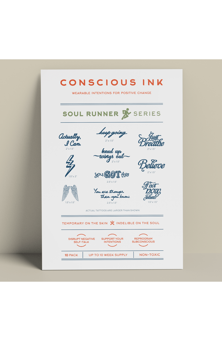 Conscious Ink Soul Runner Athletic Performance 10-Pack, Main, color, Black
