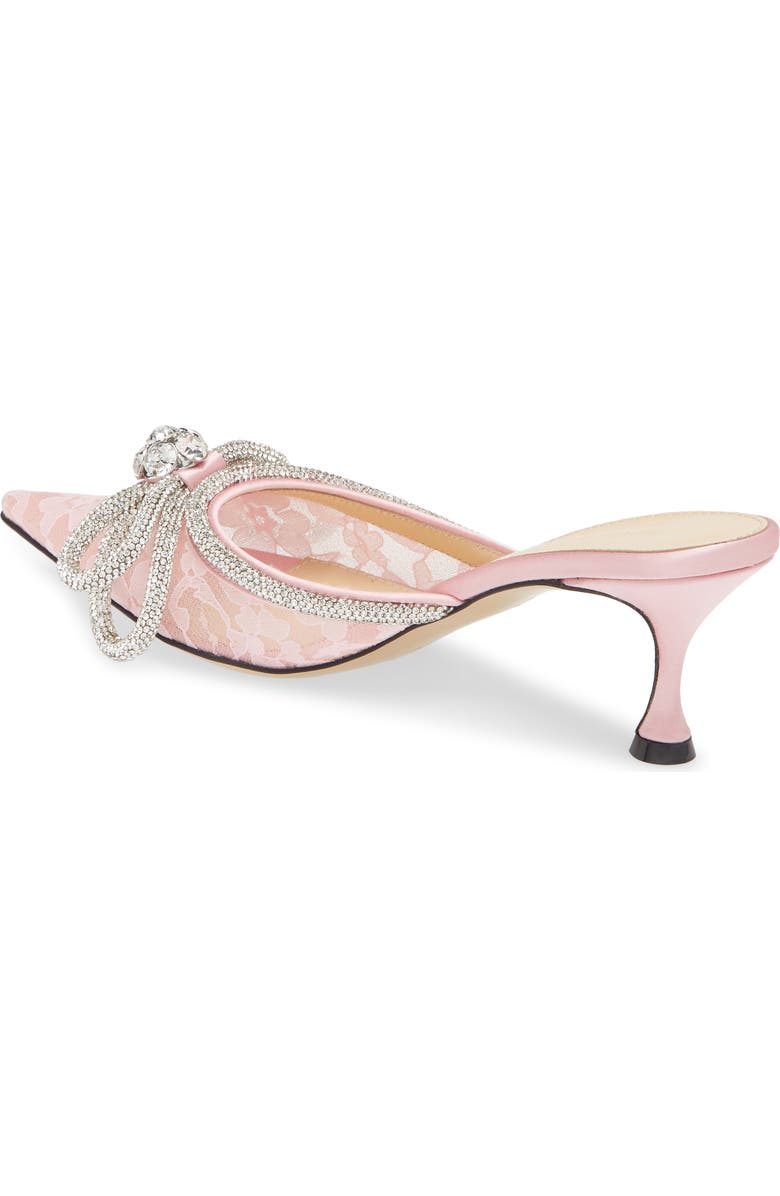 Mach & Mach Double Crystal Bow Pointed Toe Mule, Alternate, color, Pink