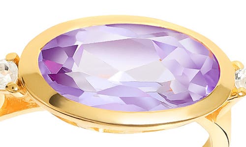 Ys Gems Amethyst Oval Ring In Purple