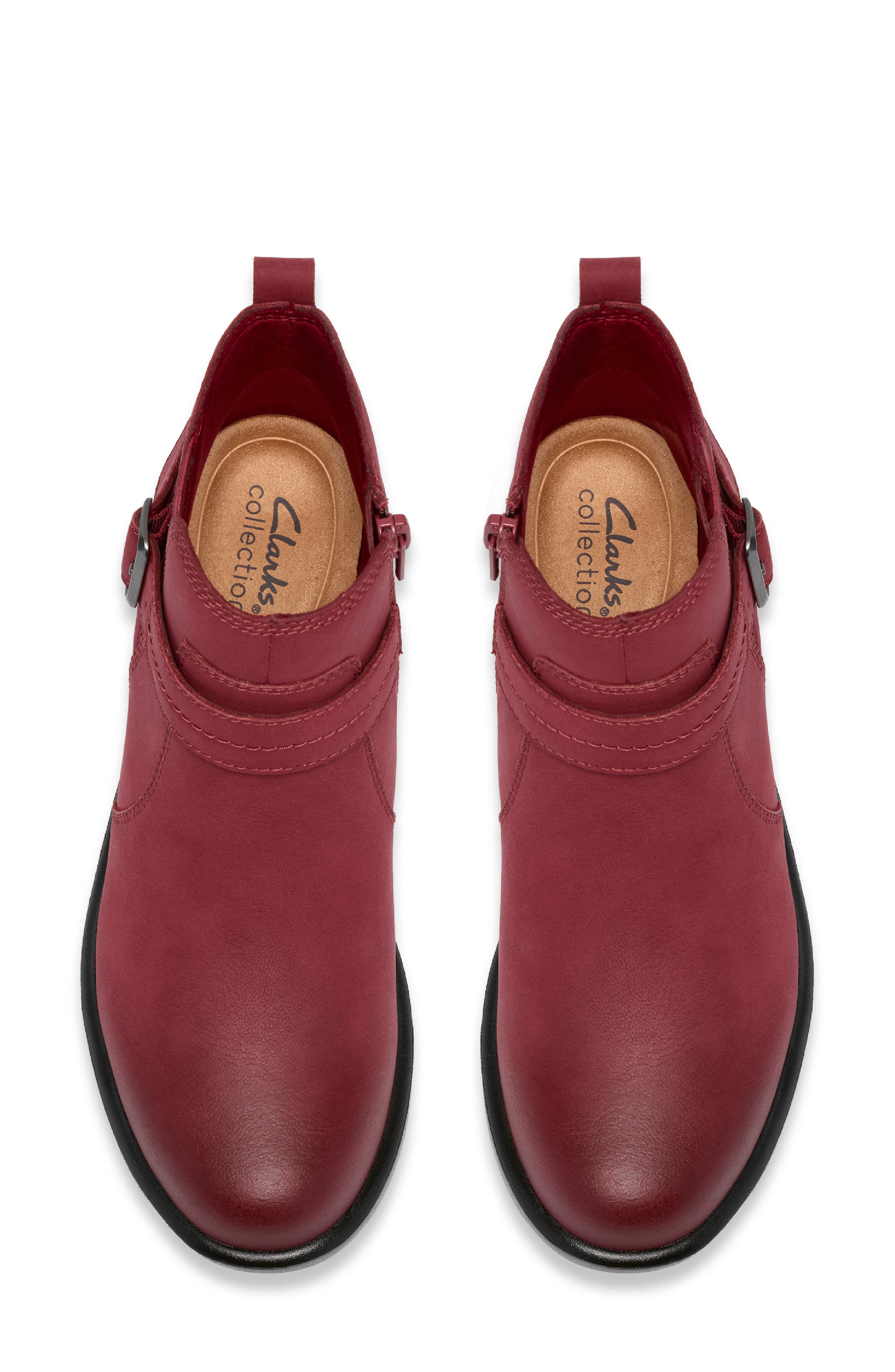 Kynnznie Ankle Bootie, Alternate, color, RED LEATHER