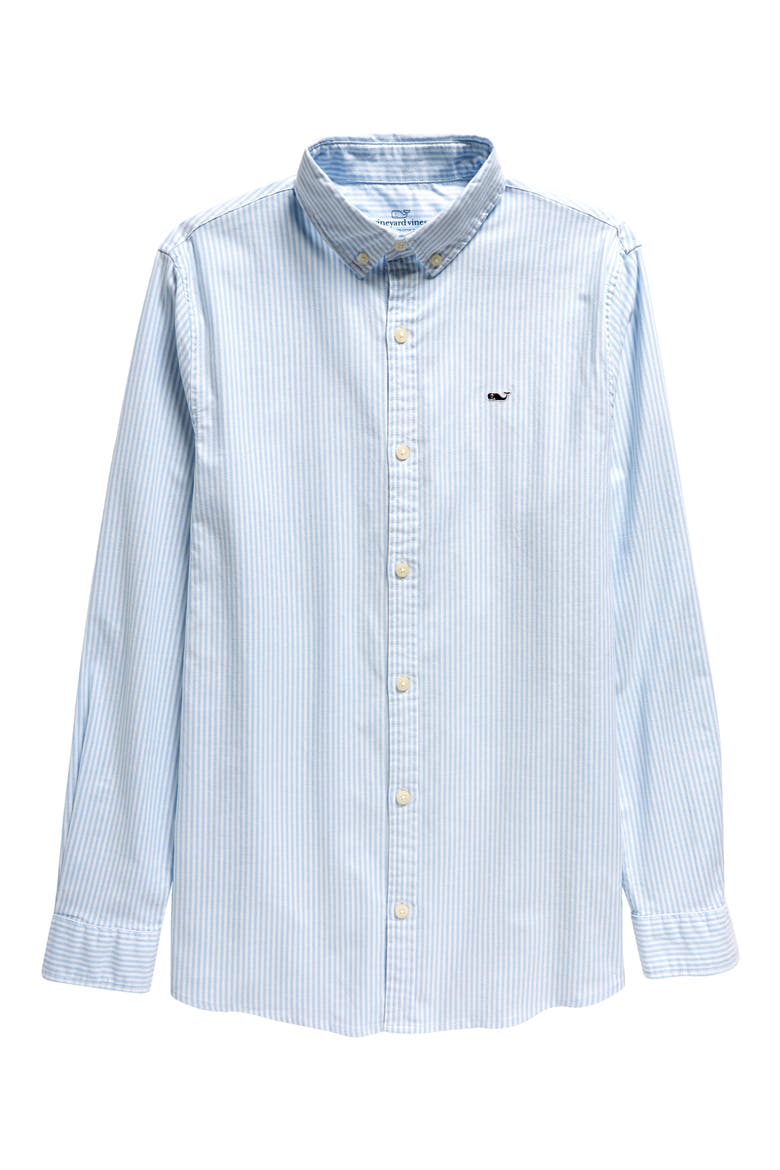 Kids' Stretch Cotton Button-Down Shirt, Main, color, OCEAN BREEZE