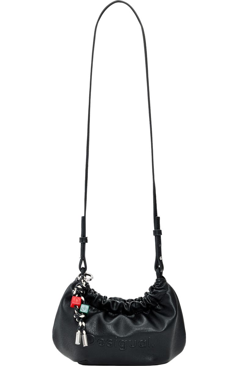 Desigual Logo Embossed Shoulder Bag, Main, color,