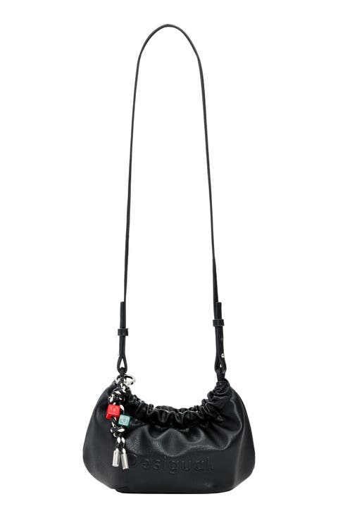 Logo Embossed Shoulder Bag