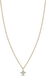 Zoë Chicco Diamond Flower Pendant Necklace