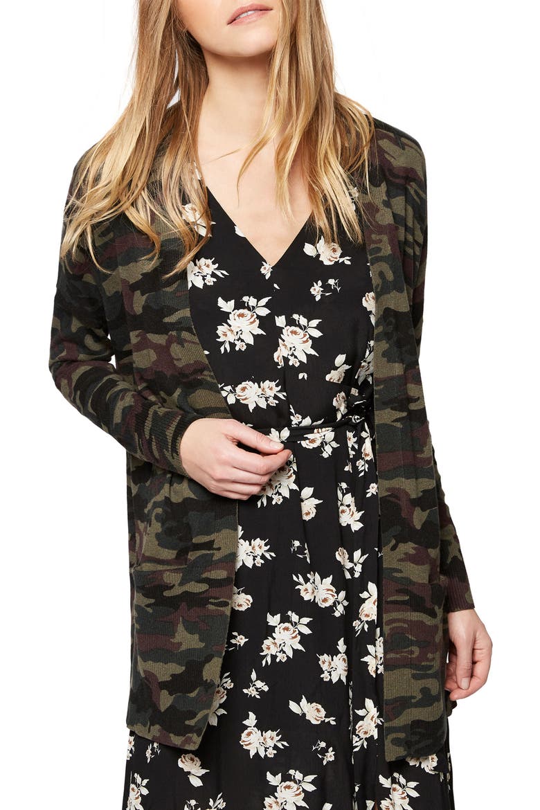 Camo Print Camp Cardigan, Main, color, CAMP CAMO