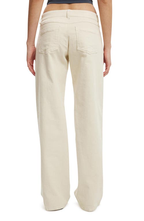 Cotton On Low Rise Straight Cord Pant In Neutral