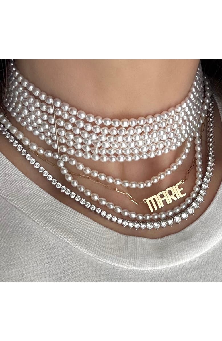 Leni James The Victoria Pearl Choker Necklace, Alternate, color, White