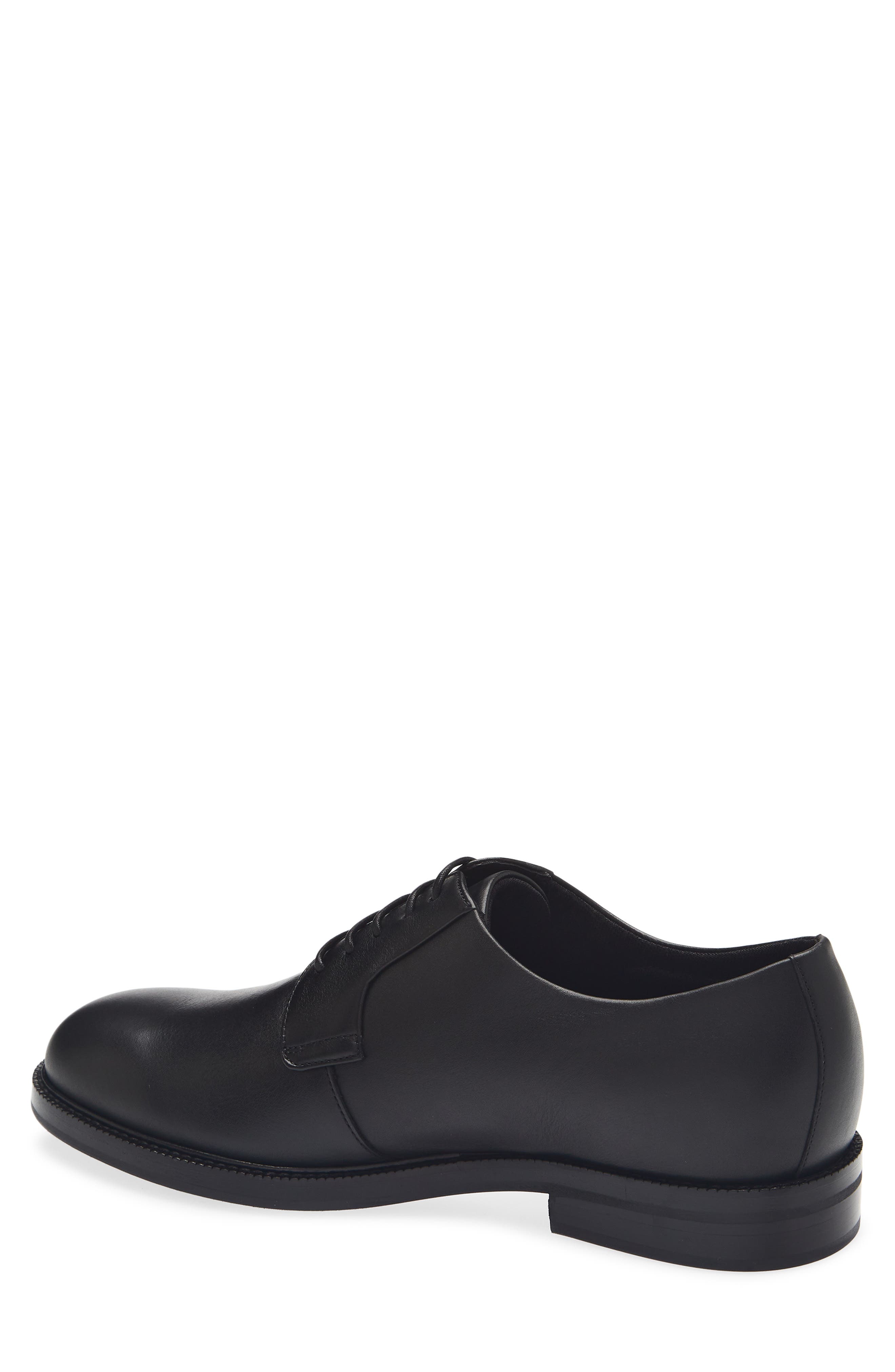 BOSS Dresletic Leather Plain Toe Derby, Alternate, color, Black