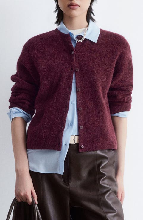 Wool & Alpaca Blend Rib Cardigan