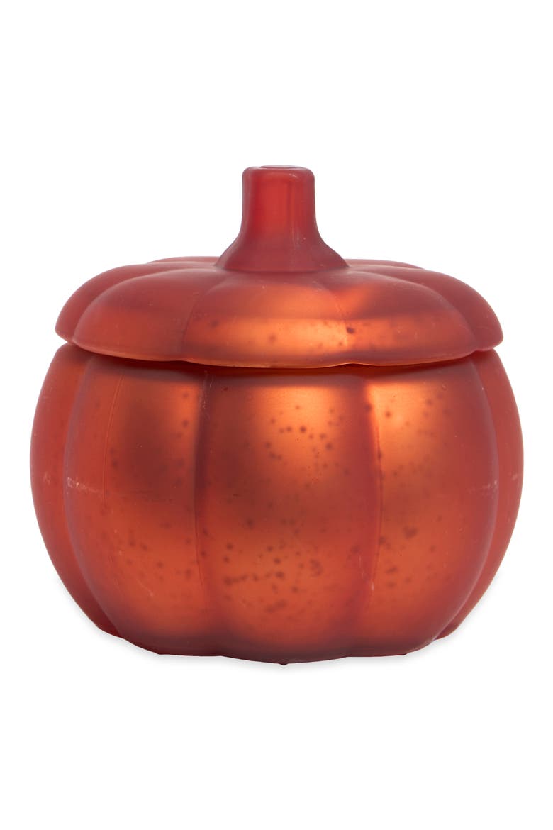 Pumpkin Spice Glass Pumpkin Candle, Main, color, PUMPKIN SPICE / MERCURY