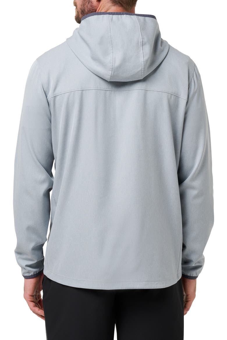 Out of Pocket Quarter Zip Hoodie, Alternate, color, HEATHER LIGHT GREY