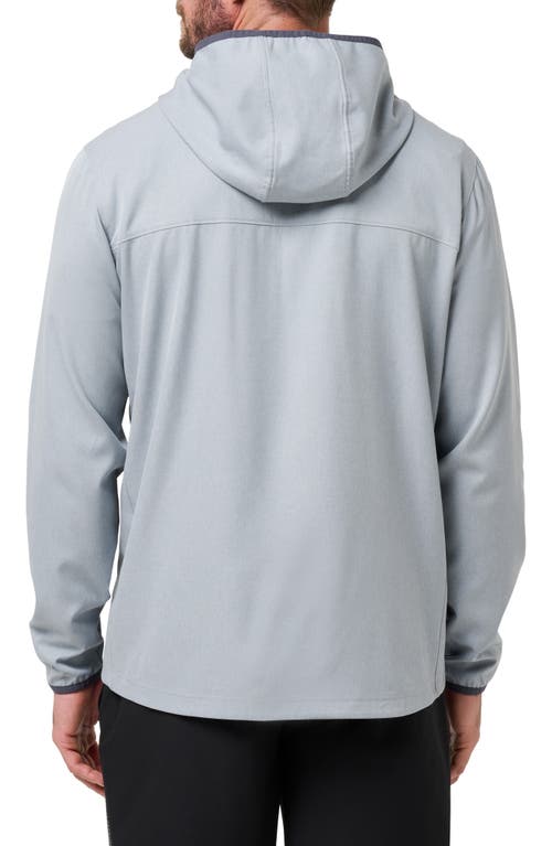 Travismathew Out Of Pocket Quarter Zip Hoodie In Gray