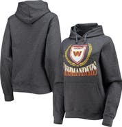 WEAR by Erin Andrews Women's WEAR by Erin Andrews Heathered Gray Washington Commanders Fleece Pullover Hoodie