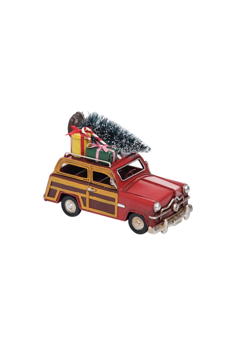 Christmas Woodie Car Fig, Main, color, Red