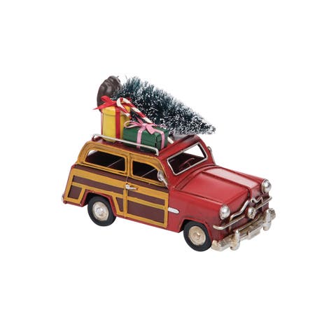Christmas Woodie Car Fig