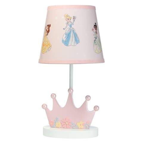 Disney Princesses Crown Nursery Lamp with Shade & Bulb