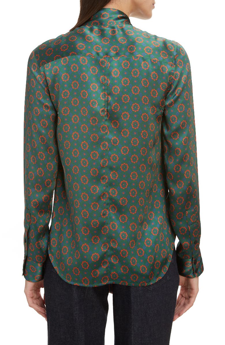 Victoria Beckham Tie Neck Silk Shirt, Alternate, color,