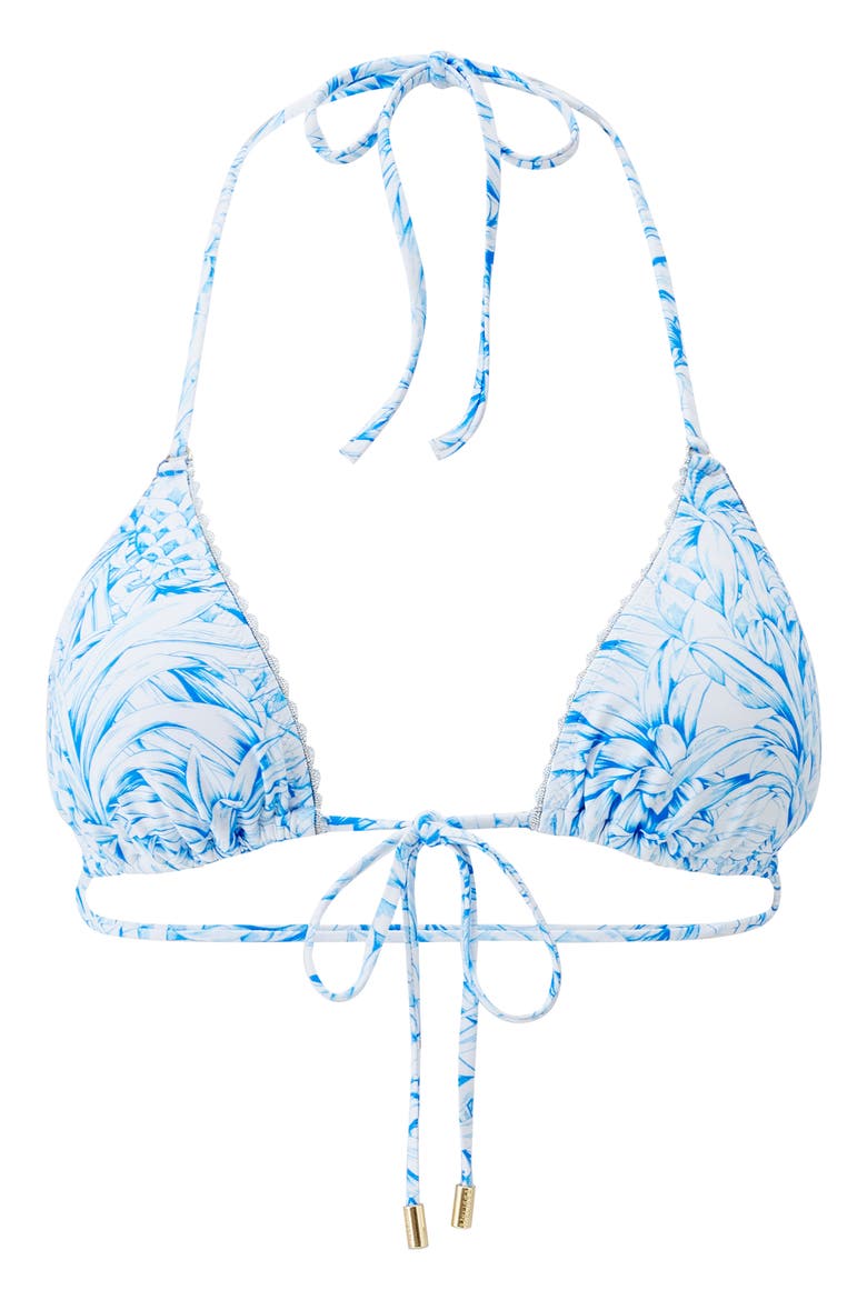 Adelaide Tie Front Bikini Top, Alternate, color, PINEAPPLES