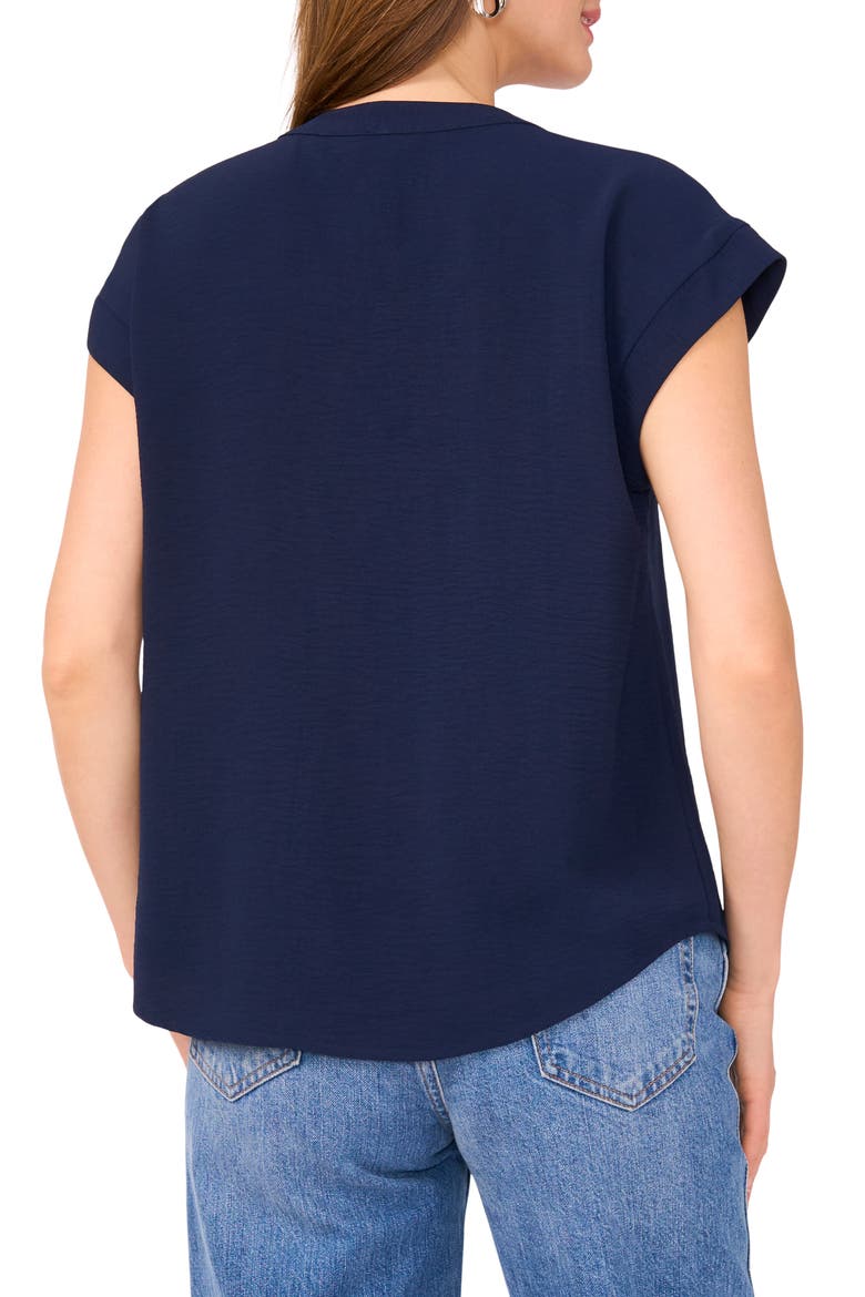 Crinkle Lace-Up Top, Alternate, color, JBS NAVY
