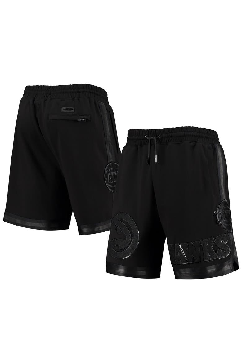 Men's Pro Standard Atlanta Hawks Triple Black Gloss Shorts, Main, color, Black
