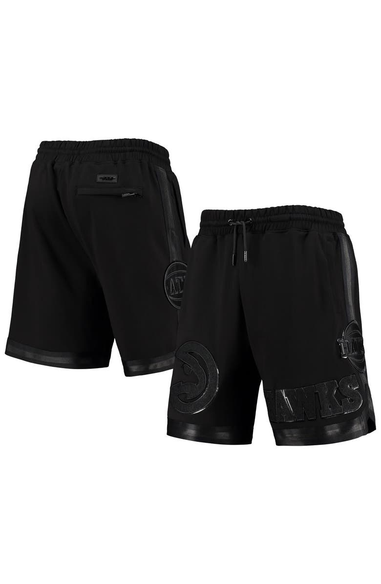 PRO STANDARD Men's Pro Standard Atlanta Hawks Triple Black Gloss Shorts, Main, color, Black