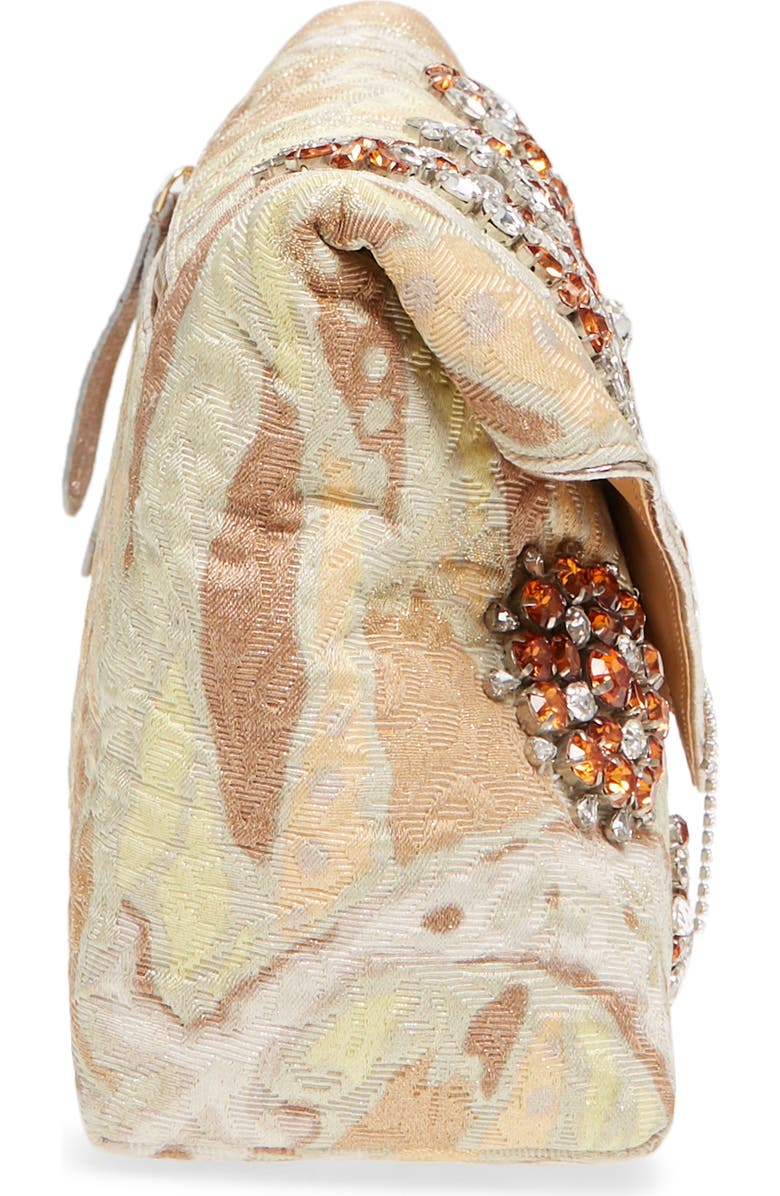 Dries Van Noten Crystal Embellished Brocade Envelope Clutch, Alternate, color,