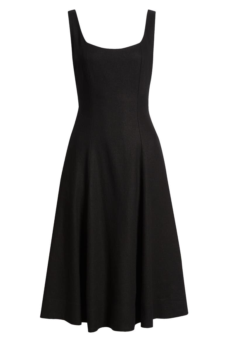 Sleeveless Fit & Flare Dress, Alternate, color, BLACK