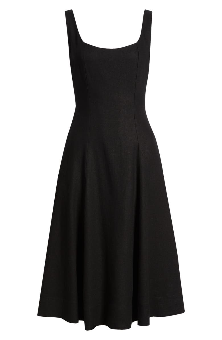 Charles Henry Sleeveless Fit & Flare Dress, Alternate, color, Black