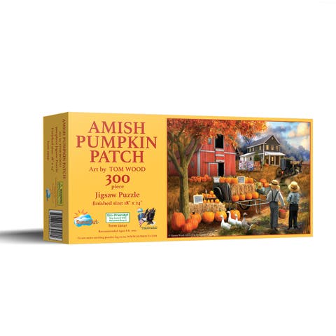 Amish Pumpkin Patch 300 piece Jigsaw Puzzle for Adults