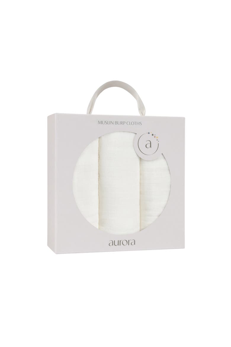 Aurora Classics Hypoallergenic Muslin Burp Cloth, Alternate, color, Classic Ivory