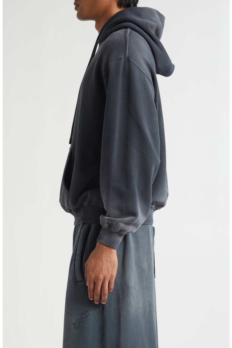 Slouch Oversize Fleece Graphic Hoodie, Alternate, color, METAL SNAKE / BLACK SMOKE
