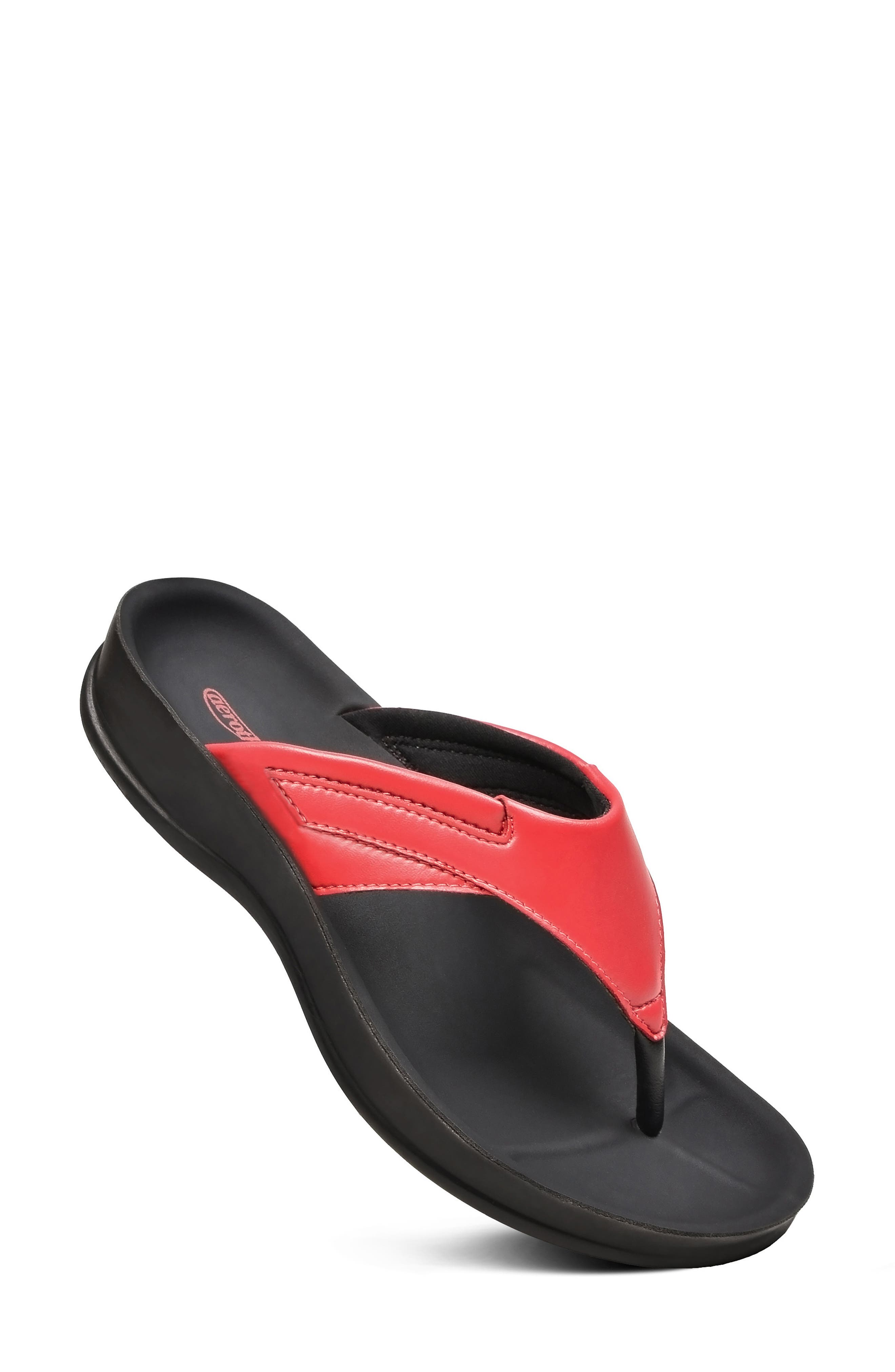 AEROTHOTIC Algiz Waterproof Flip Flop, Main, color, Red