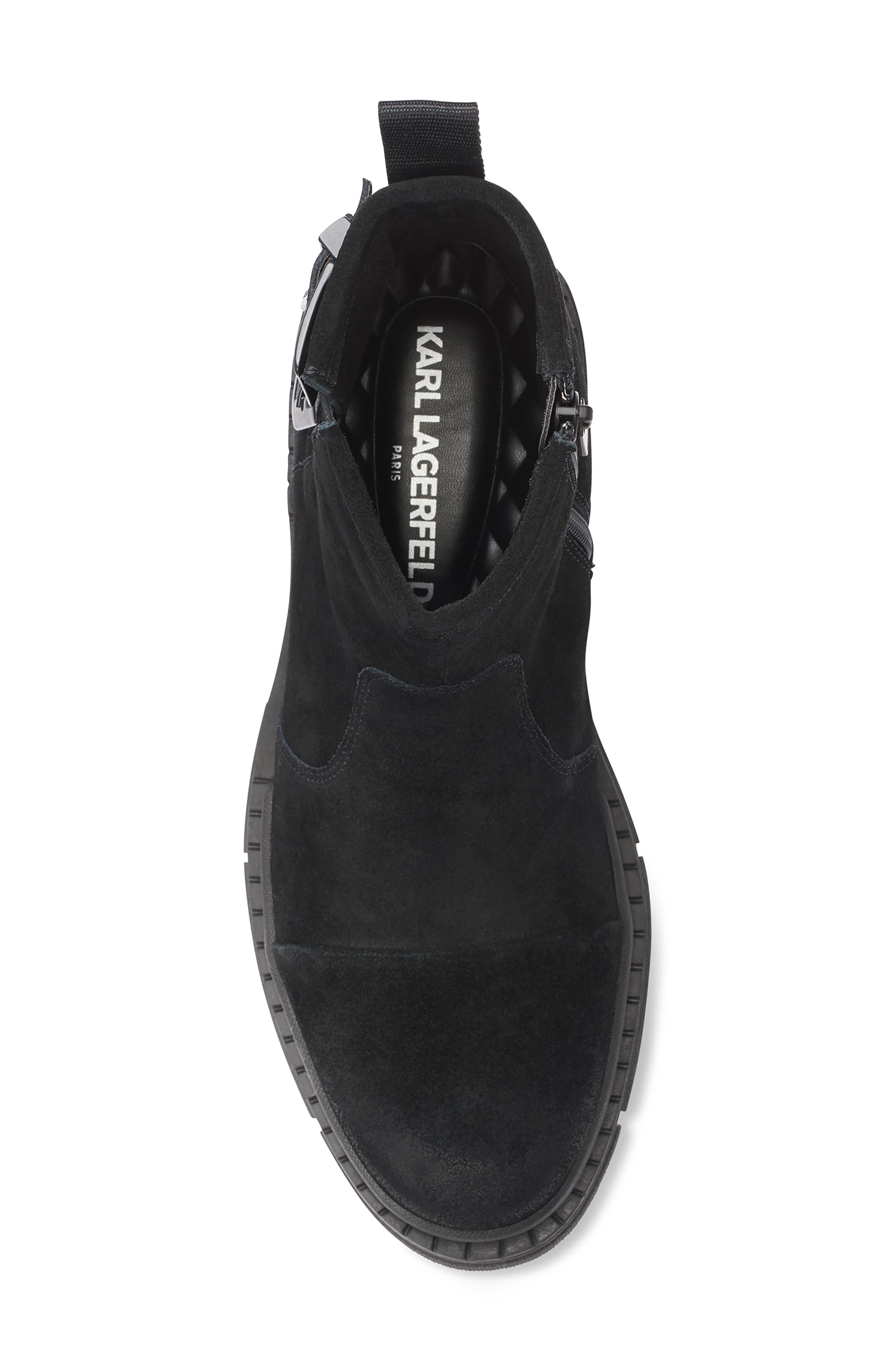 Double Buckle Suede Engineer Boot