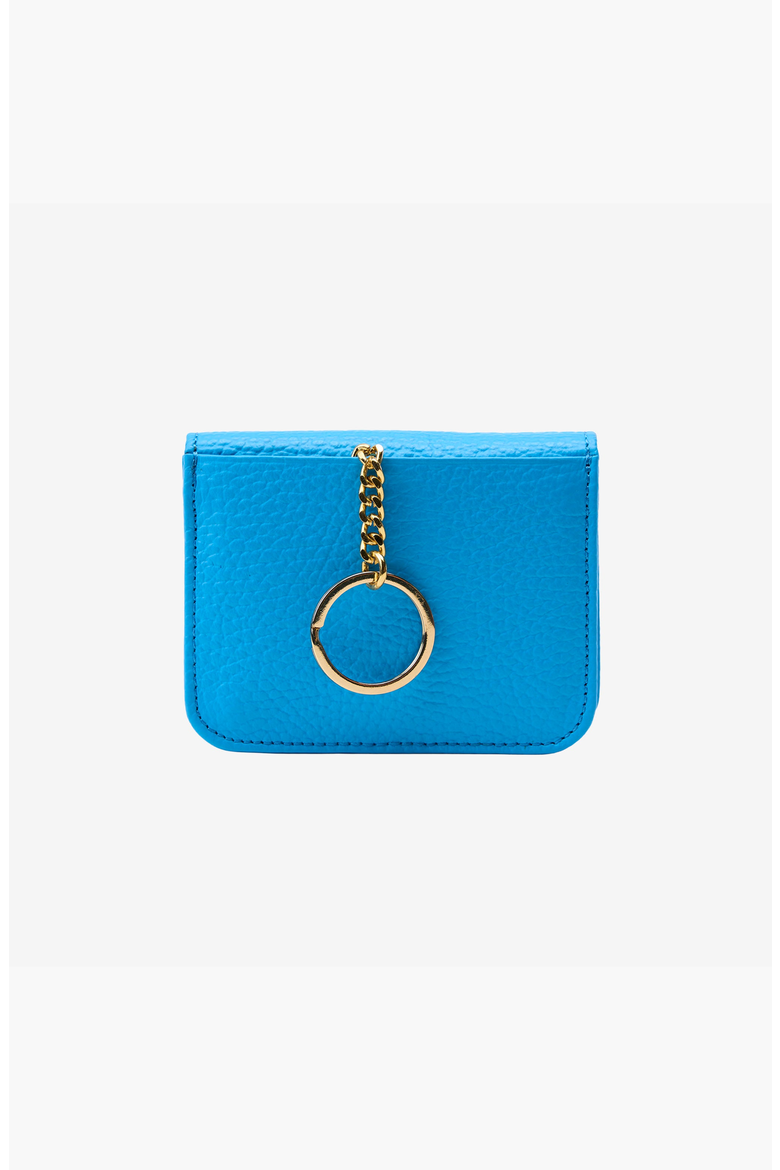 Ascot Flapover Card Case, Alternate, color, Azure