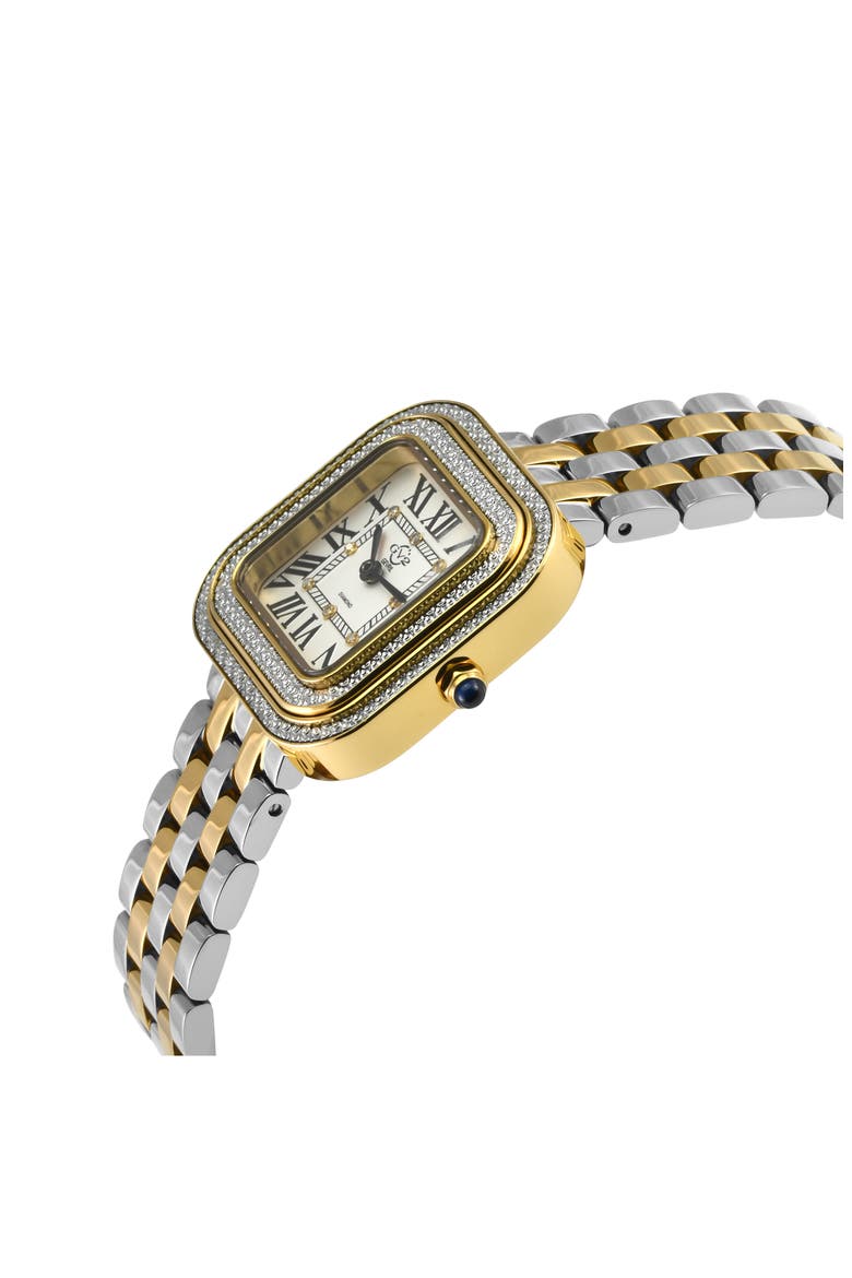 Bellagio Diamond Swiss Bracelet Watch, 30mm, Alternate, color, TWO-TONE GOLD-SILVER