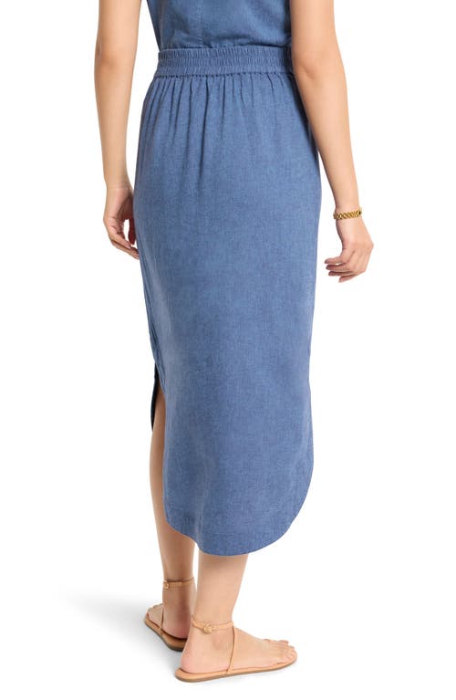 Shop Nic + Zoe Nic+zoe Rumba Linen Blend Curved Hem Skirt
