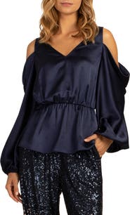 Trina Turk Milky Way Cold Shoulder Top