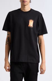 Casablanca Classic Fit Hermons Mirage Arch Organic Cotton Graphic T-Shirt